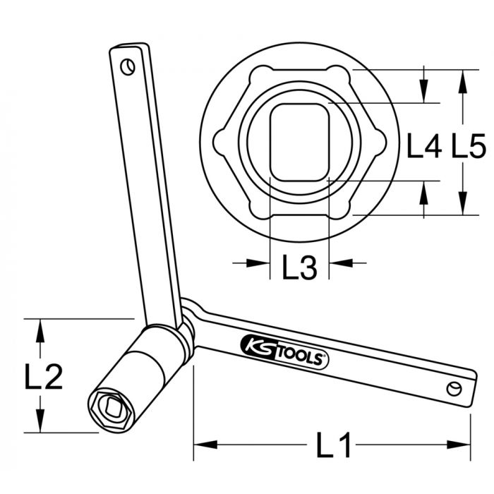 Clé pour amortisseurs de cabine Volvo KSTOOLS - 4550090