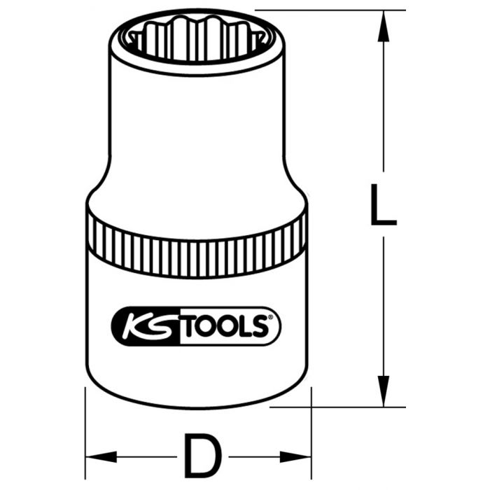 Douille pour étrier de frein 3/8'' - 19 mm RENAULT/SCANIA/VOLVO KSTOOLS - 4600970