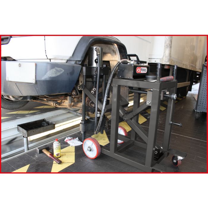 Presse à pivot 75 t avec kit de douilles 29 pièces KS TOOLS - 460.3620