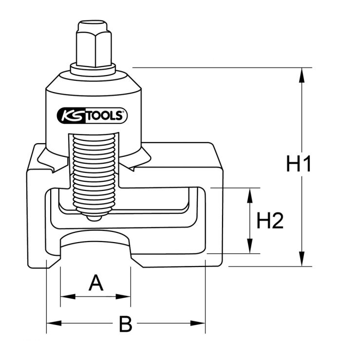 Arrache-rotules pour Volvo, 85,0 mm KSTOOLS - 4603945