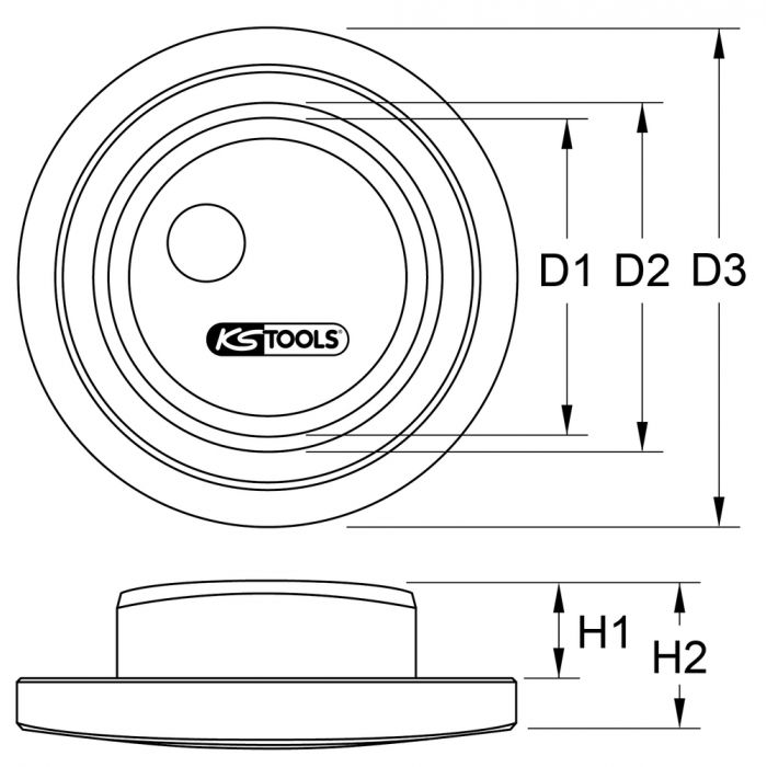Flasque de montage Ø 61 mm pour palier de roue d'essieu avant Volvo FM KSTOOLS - 4604000