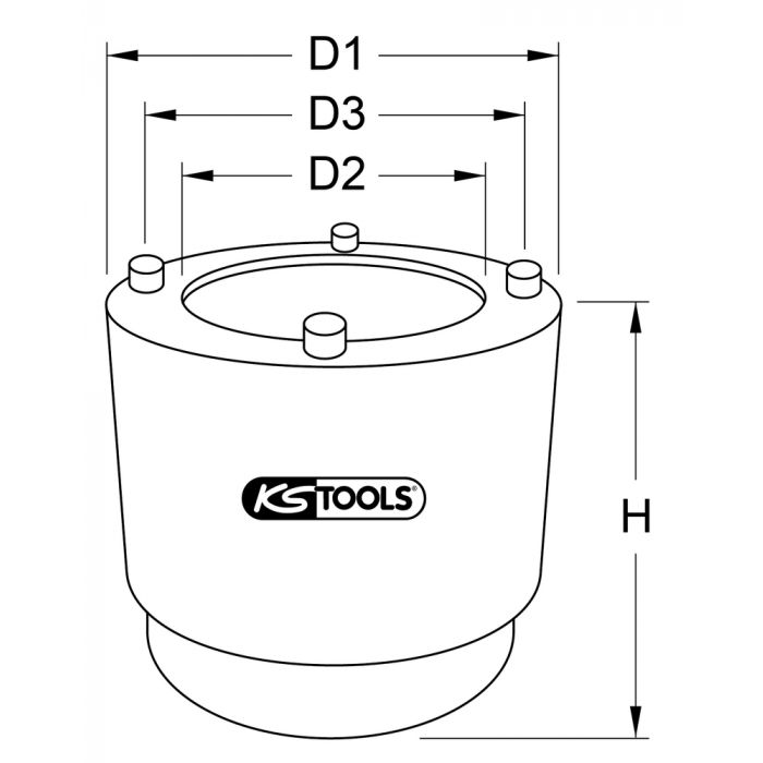 Douille Ø 72 mm pour joint d'étanchéité de direction pour HINO KS TOOLS - 460.4425