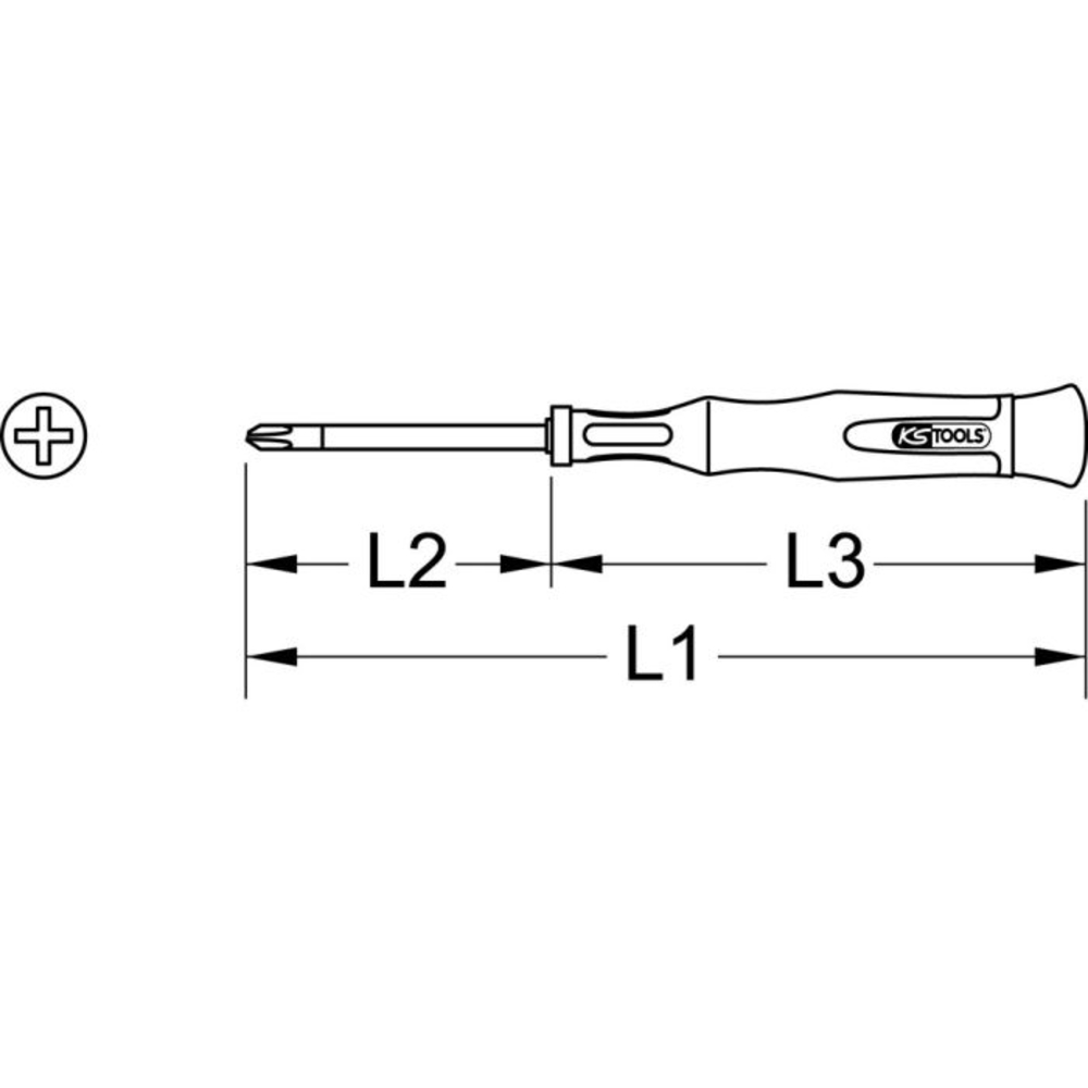 Tournevis électronique PHILLIPS PH1x3,5 mm KS TOOLS - 500.7125