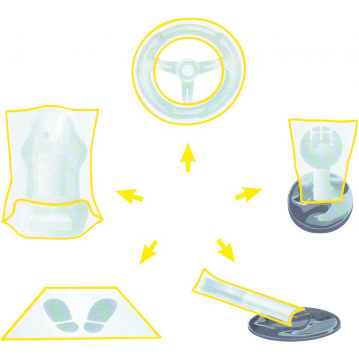 Protection d'habitacle 5 en 1 pour PL pack de 100 KS TOOLS - 500.8115