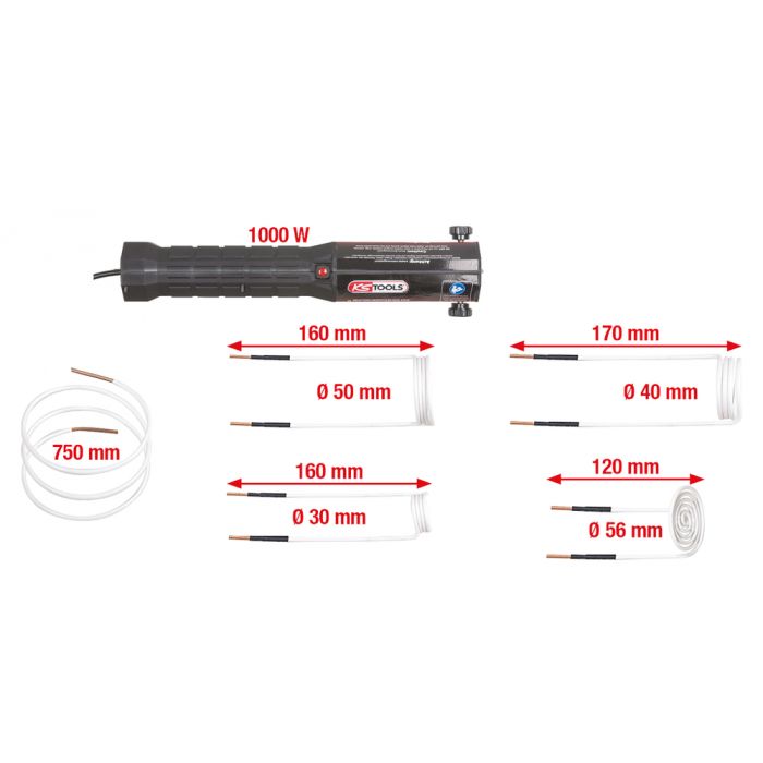 Coffret pistolet à chaleur par induction 6 pièces KS TOOLS - 500.8480