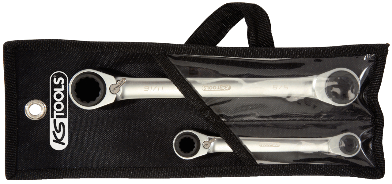 Jeu de clés polygonales à cliquet 4 en 1 GEARplus KS TOOLS - 503.4540