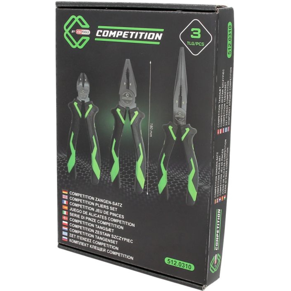Jeu de pinces COMPETITION 3 pcs - KS TOOLS - 512.0310