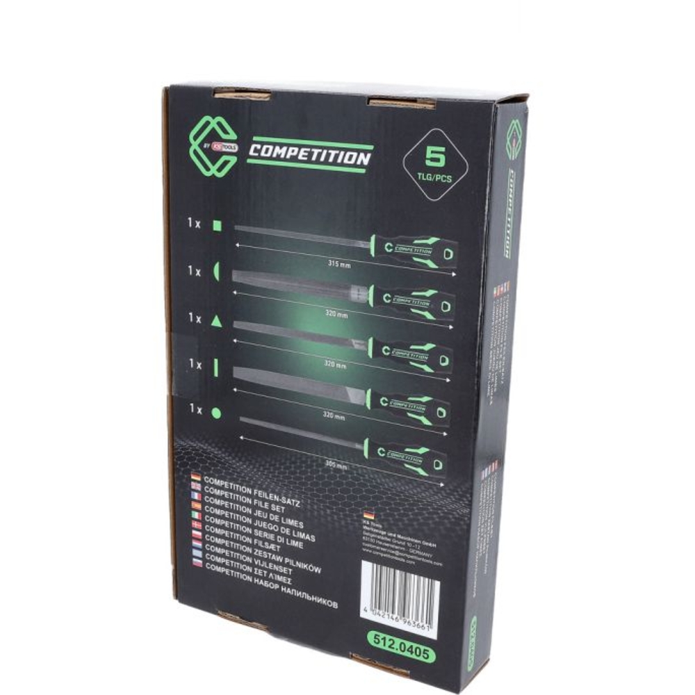 Jeu de limes COMPETITION 5 pcs - KS TOOLS - 512.0405