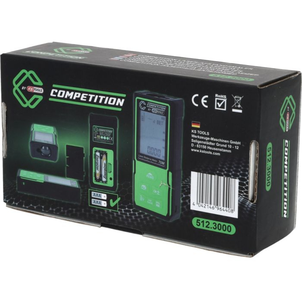 Mètre laser COMPETITION jusqu’à 70 m - KS TOOLS - 512.3000