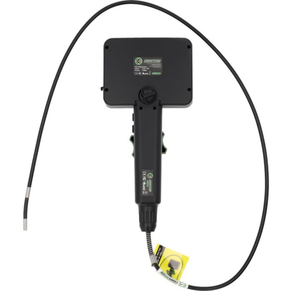 Vidéoscope COMPETITION HD avec sonde de caméra frontale flexible 180° et 0° D6,0 mm - KS TOOLS - 512.4600