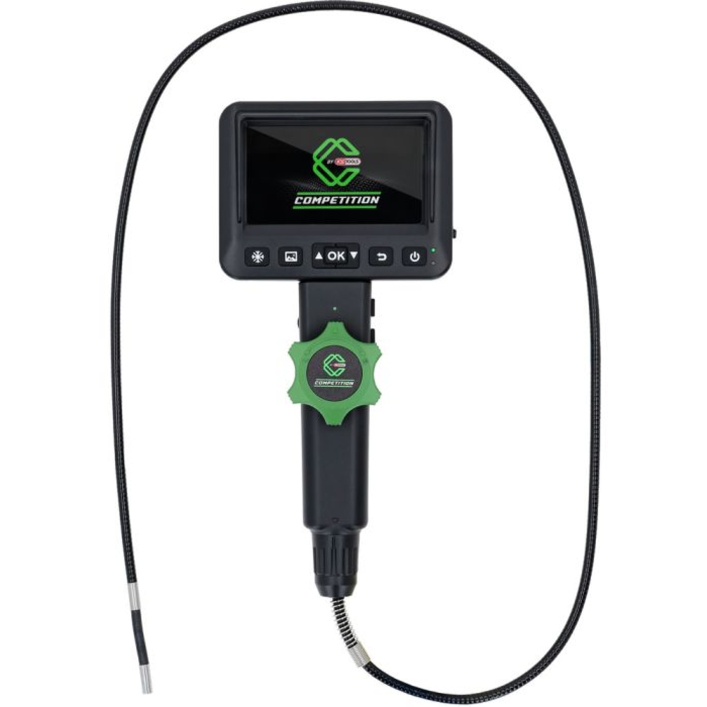 Vidéoscope COMPETITION HD avec sonde de caméra frontale flexible 180° et 0° D6,0 mm - KS TOOLS - 512.4600