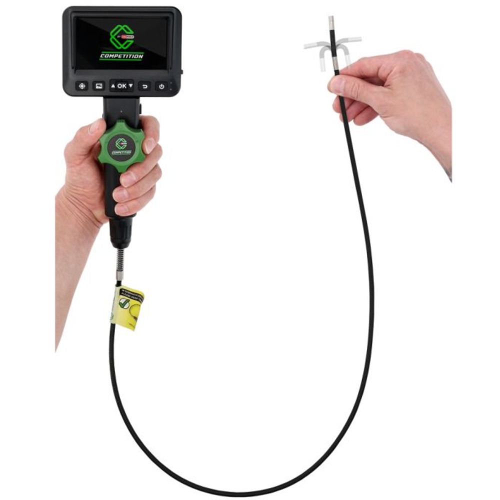 Vidéoscope COMPETITION HD avec sonde de caméra frontale flexible 180° et 0° D6,0 mm - KS TOOLS - 512.4600