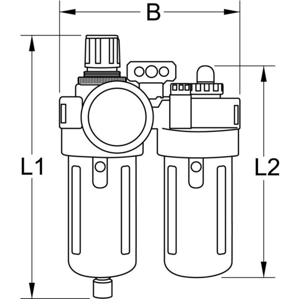 Filtre régulateur et lubrificateur COMPETITION 1/2