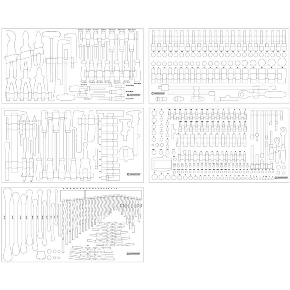 Servante d'atelier COMPETITION avec 8 tiroirs et 434 outils premium - KS TOOLS - 512.5434