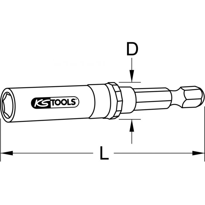 Porte-embout magnétique fin 1/4
