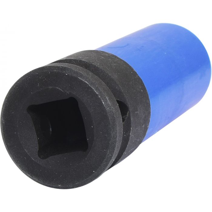 Douille à chocs longue 6 pans pour jantes aluminium - bleu foncé - 17 mm KS TOOLS - 515.1073