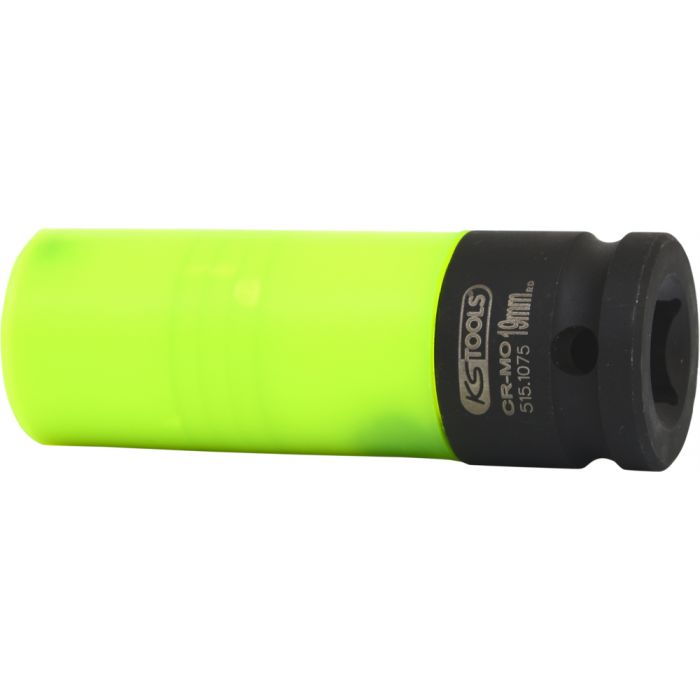 Douille à chocs longue 6 pans pour jantes aluminium - vert - 19 mm KS TOOLS - 515.1075