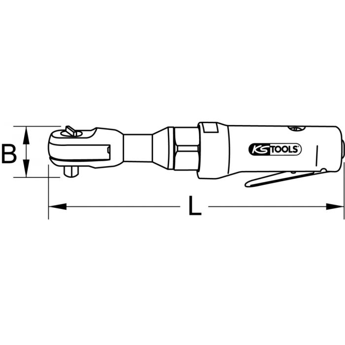 Clé à rochet pneumatique réversible MONSTER 1/2'' KS TOOLS - 515.1185