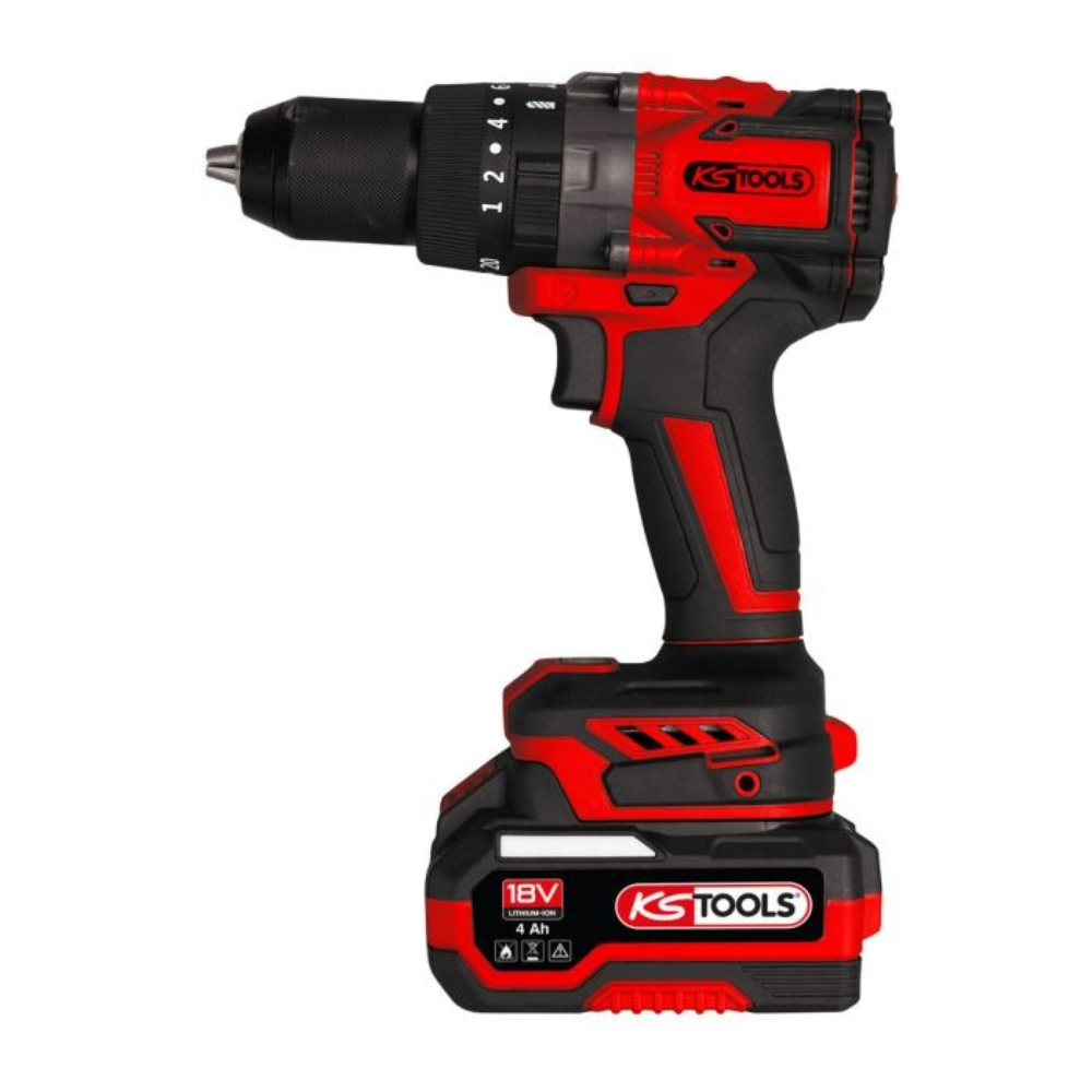 Coffret perceuse-visseuse brushless 18V - 2 x batteries et chargeur KS TOOLS - 515.4730F