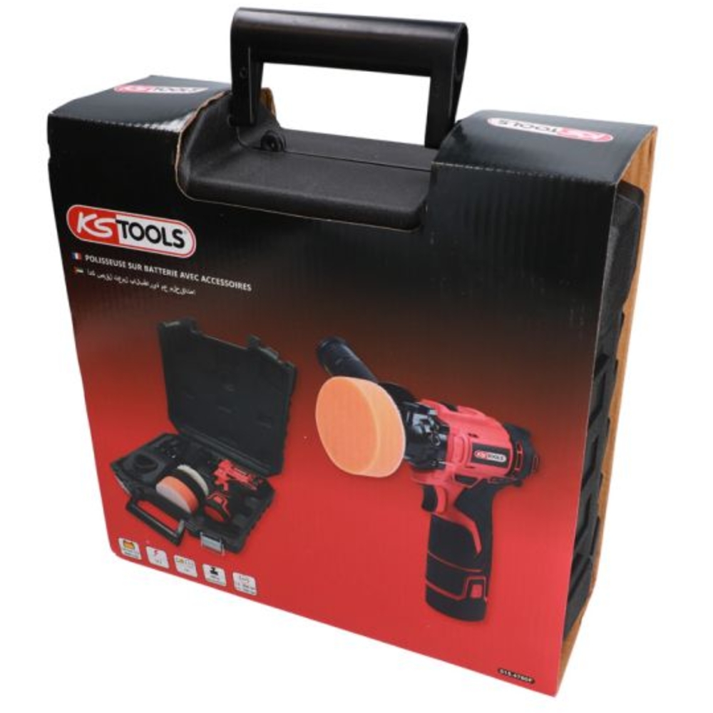Polisseuse sur batterie 12V avec accessoires KS TOOLS - 515.4760F