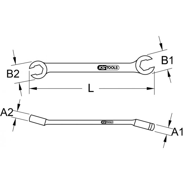 Clés à tuyauter 13x14mm KS TOOLS - 517.9247