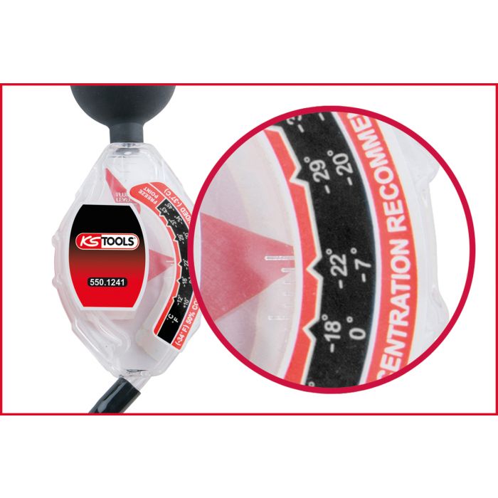 Testeur du taux d'antigel du liquide de refroidissement KS TOOLS - 550.1241