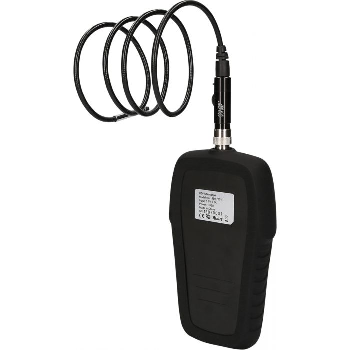 Kit vidéoscope HD avec sonde de caméra HD avant Ø 6,0 mm 0° et 90° commutable 5 pcs. KS TOOLS - 550.7500