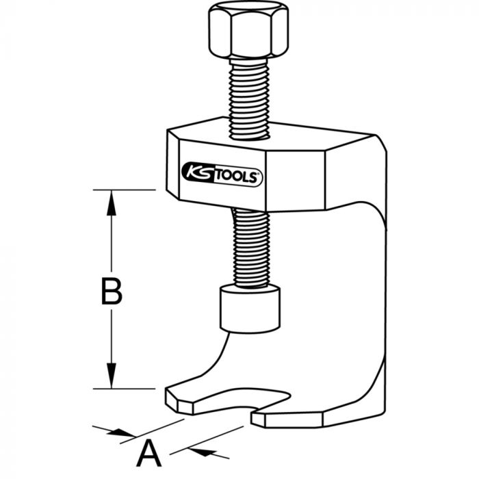 Extracteur de bras d'essuie-glace avec fourche réglable de 16-38 mm KSTOOLS - 7001178
