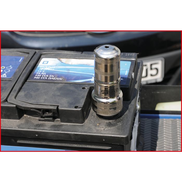 Brosse de nettoyage pour cosses de batterie 120 mm KS TOOLS - 700.1197