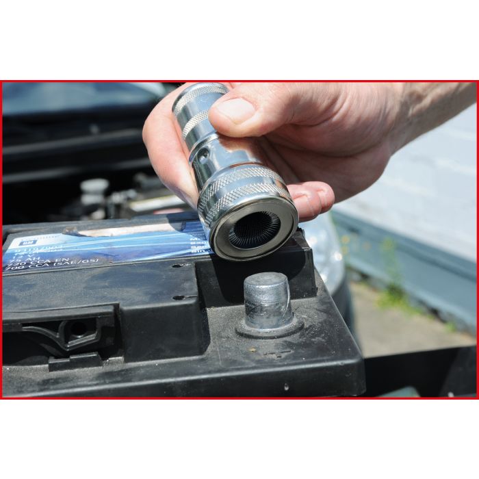 Brosse de nettoyage pour cosses de batterie 120 mm KS TOOLS - 700.1197