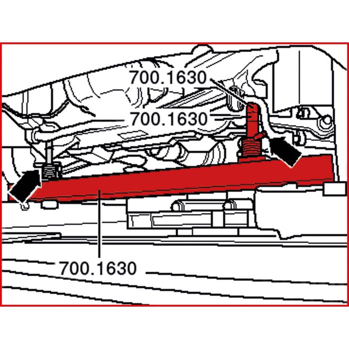 Set de guide de mesures d'axes pour VAG 13 pièces KS TOOLS - 700.1630