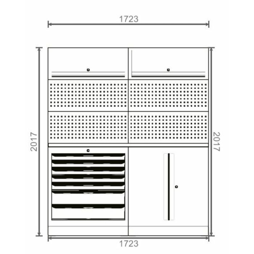 Composition de meubles d'atelier SRM 1,72 m KS TOOLS - 810.8049