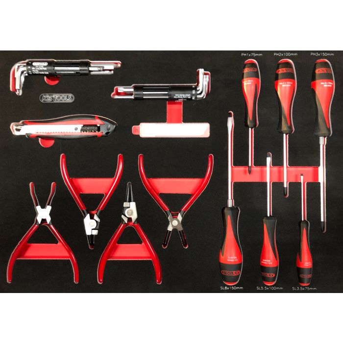 Servante d'atelier RACING KS TOOLS 5 tiroirs + composition 264 pièces - 8555134 KS TOOLS - 855.5134