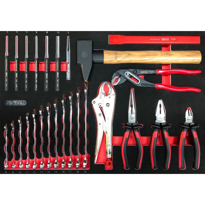 Servante d'atelier RACING KS TOOLS 5 tiroirs + composition 264 pièces - 8555134 KS TOOLS - 855.5134