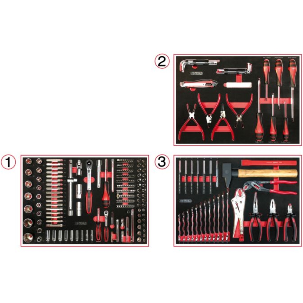 Servante RACING 6 tiroirs équipée de 264 outils KS TOOLS - 855.6134