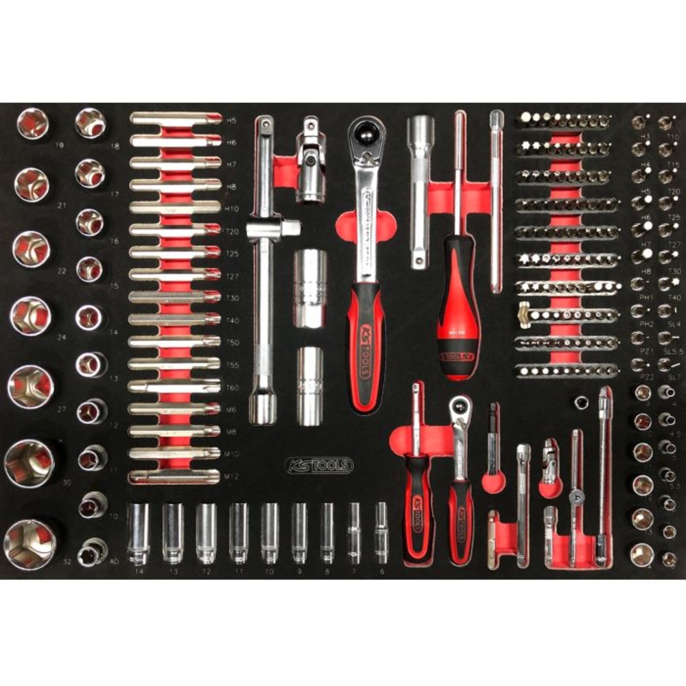 Servante RACING 6 tiroirs équipée de 264 outils KS TOOLS - 855.6134