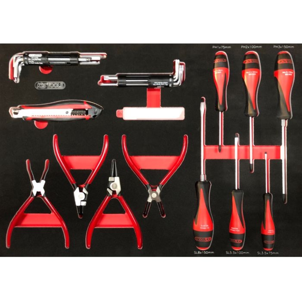 Servante RACING 6 tiroirs équipée de 264 outils KS TOOLS - 855.6134