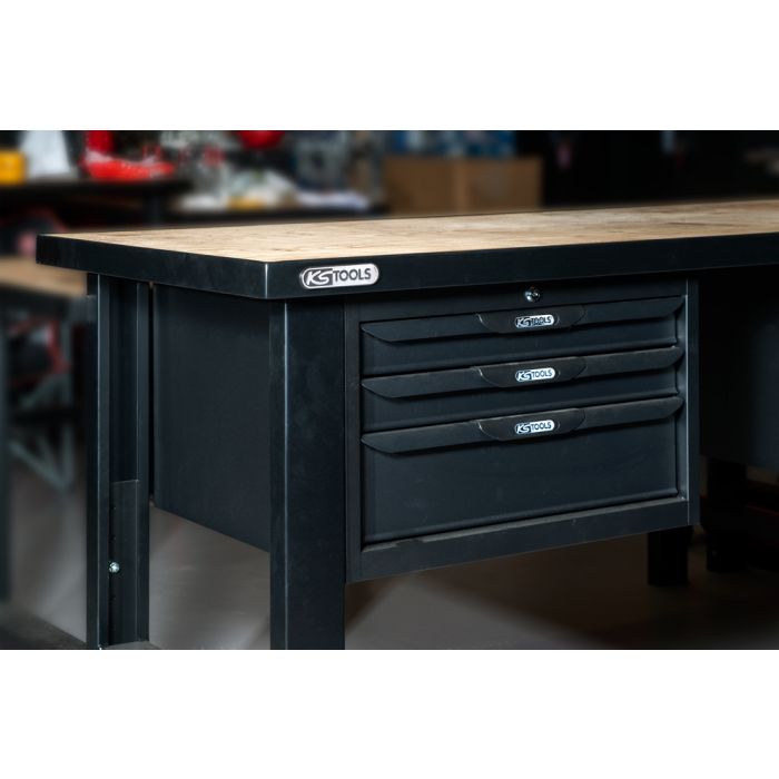 Etabli charge lourde avec kit de réhausse capacité 500 kg KS TOOLS - 865.0206