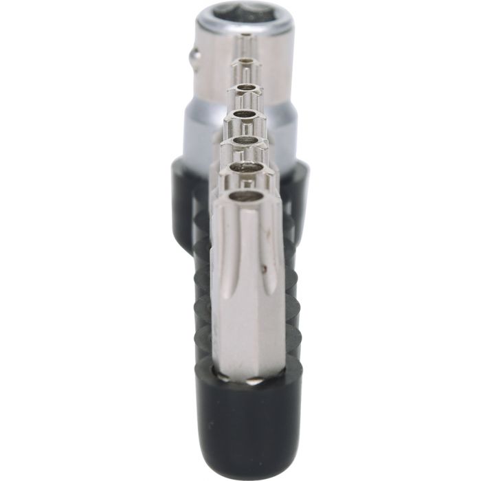 Jeu d'embouts de vissage TORX percé 5 pans 1/4