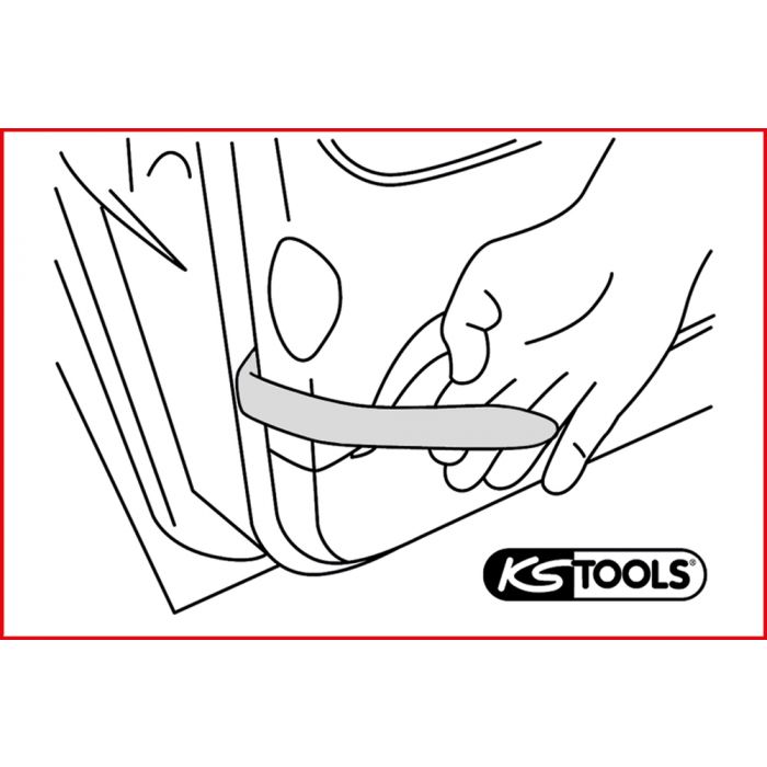 Jeu de leviers plastique pour baguettes et revêtements 5 pièces KS TOOLS - 911.8120