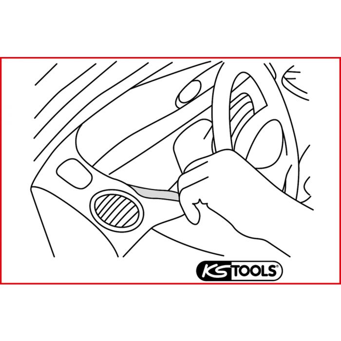 Jeu de leviers plastique pour baguettes et revêtements, 5 pièces KSTOOLS - 9118120