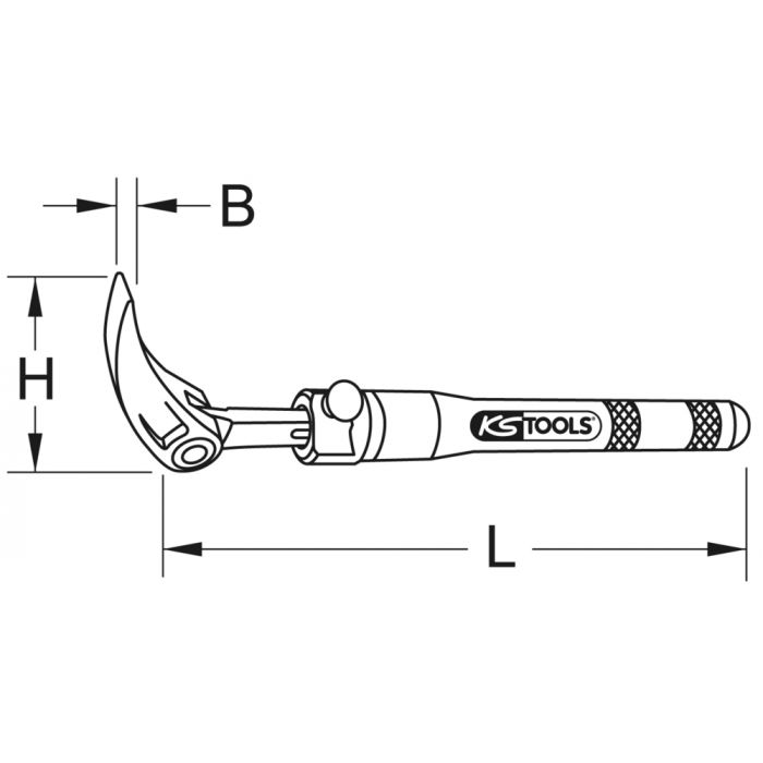 Levier télescopique avec tête orientable - 325-460 mm KS TOOLS - 911.8186