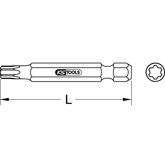 Embout de vissage TORX-PLUS 50 mm - 1/4