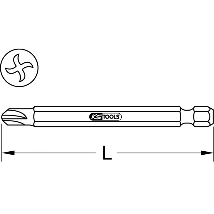 Boîte de 5 embouts de vissage TORQ-SET 75 mm - 1/4