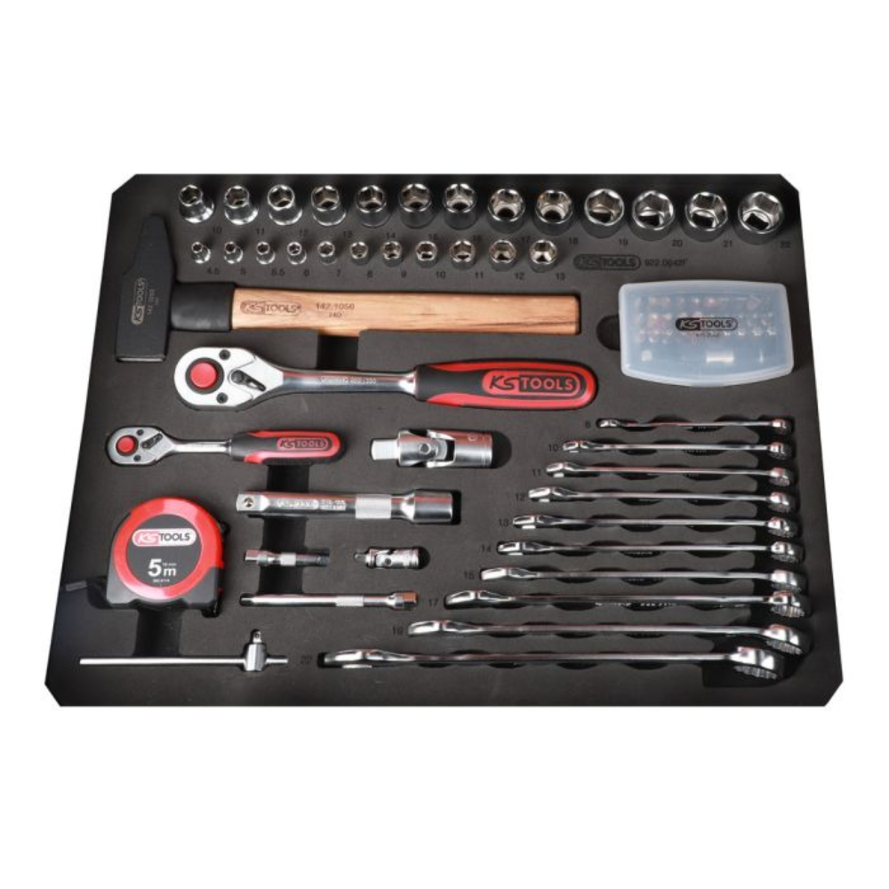Valise pour électricien et électromécanicien 1/4" + 1/2“ 142 pièces KS TOOLS - 922.0642F