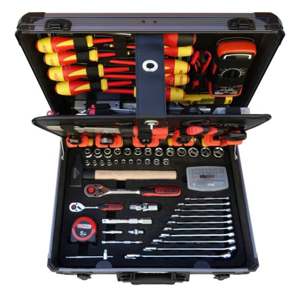 Valise pour électricien et électromécanicien 1/4" + 1/2“ 142 pièces KS TOOLS - 922.0642F