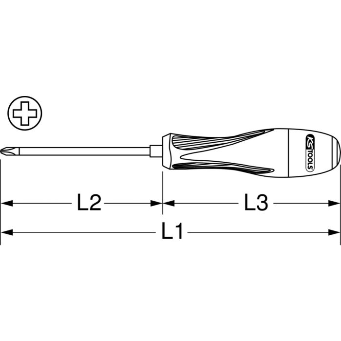 Tournevis ULTIMATE PHILLIPS®, PH1 - lame 300 mm KSTOOLS - 9226032