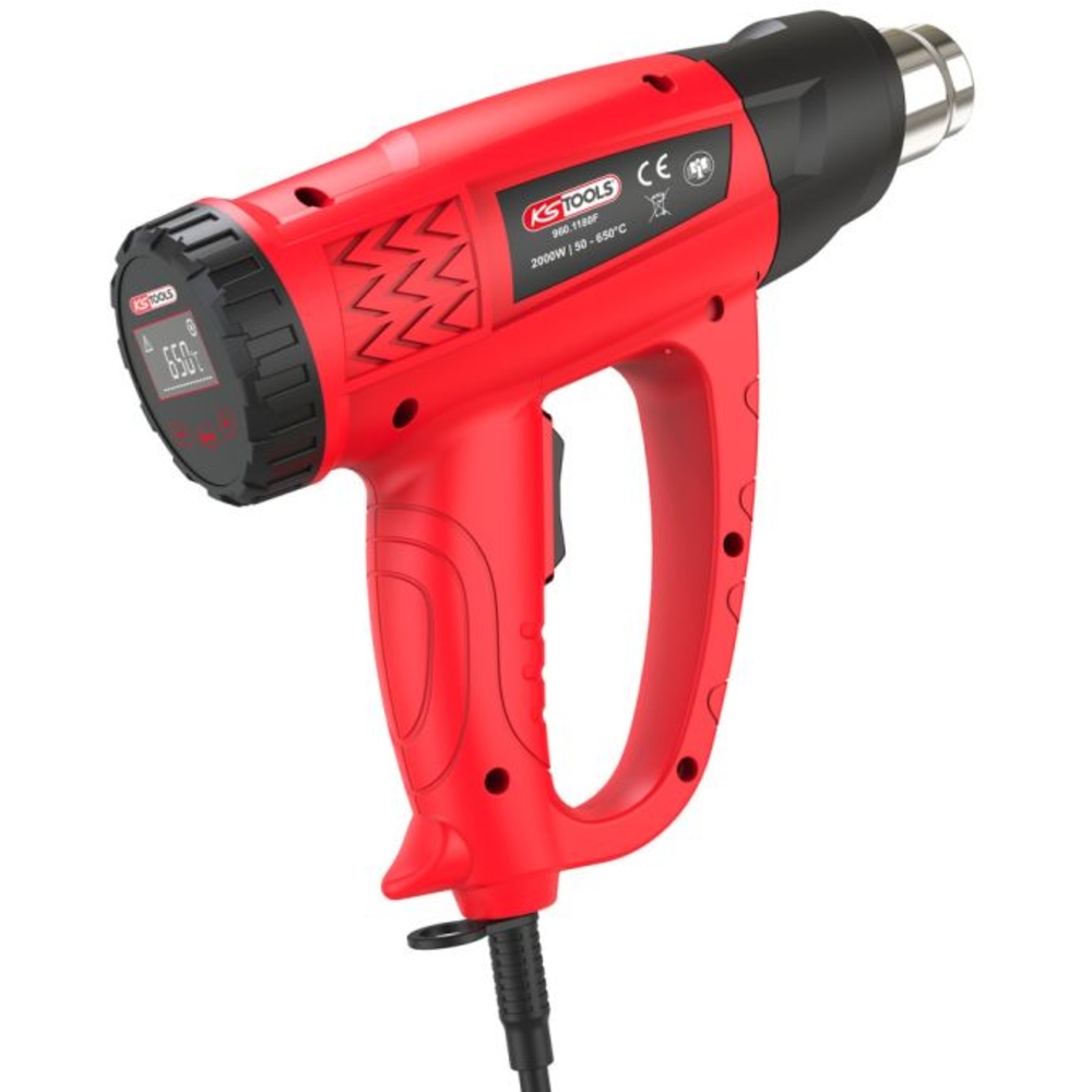 Décapeur thermique digital 2000 W avec 4 buses KS TOOLS - 960.1180F