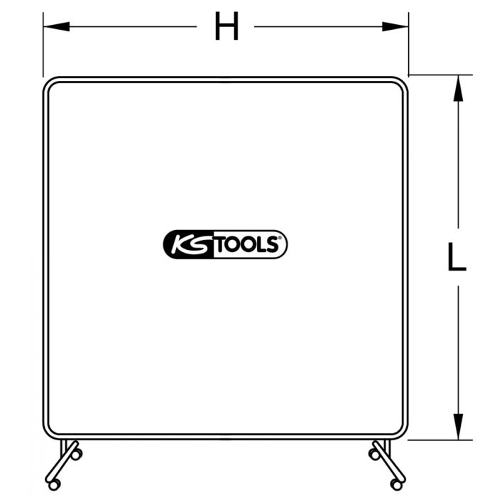 Cadre de protection pour bâche de soudeur KS TOOLS - 985.7026