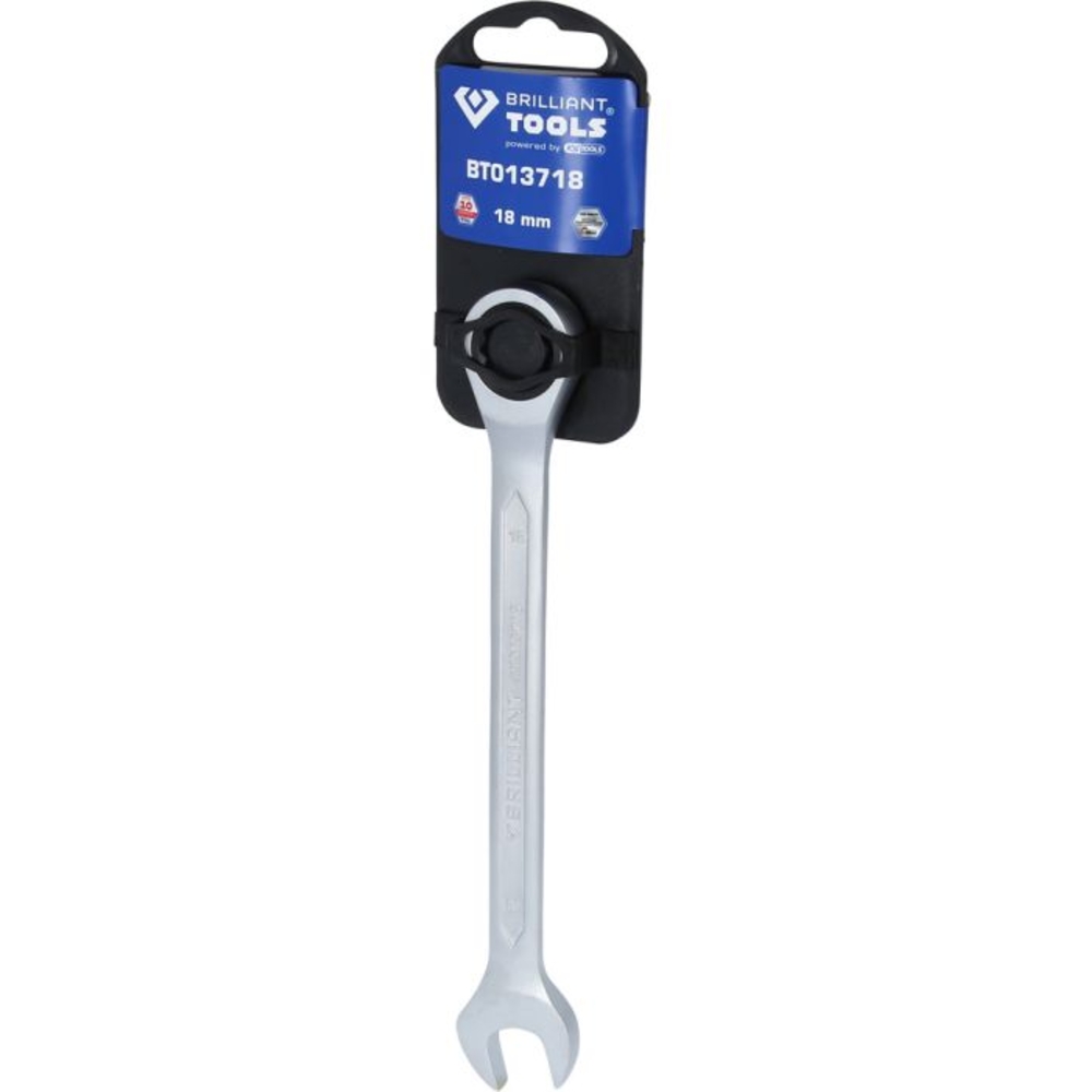 Clé mixte droite à cliquet 18mm BRILLIANT TOOLS - KS TOOLS - BT013718